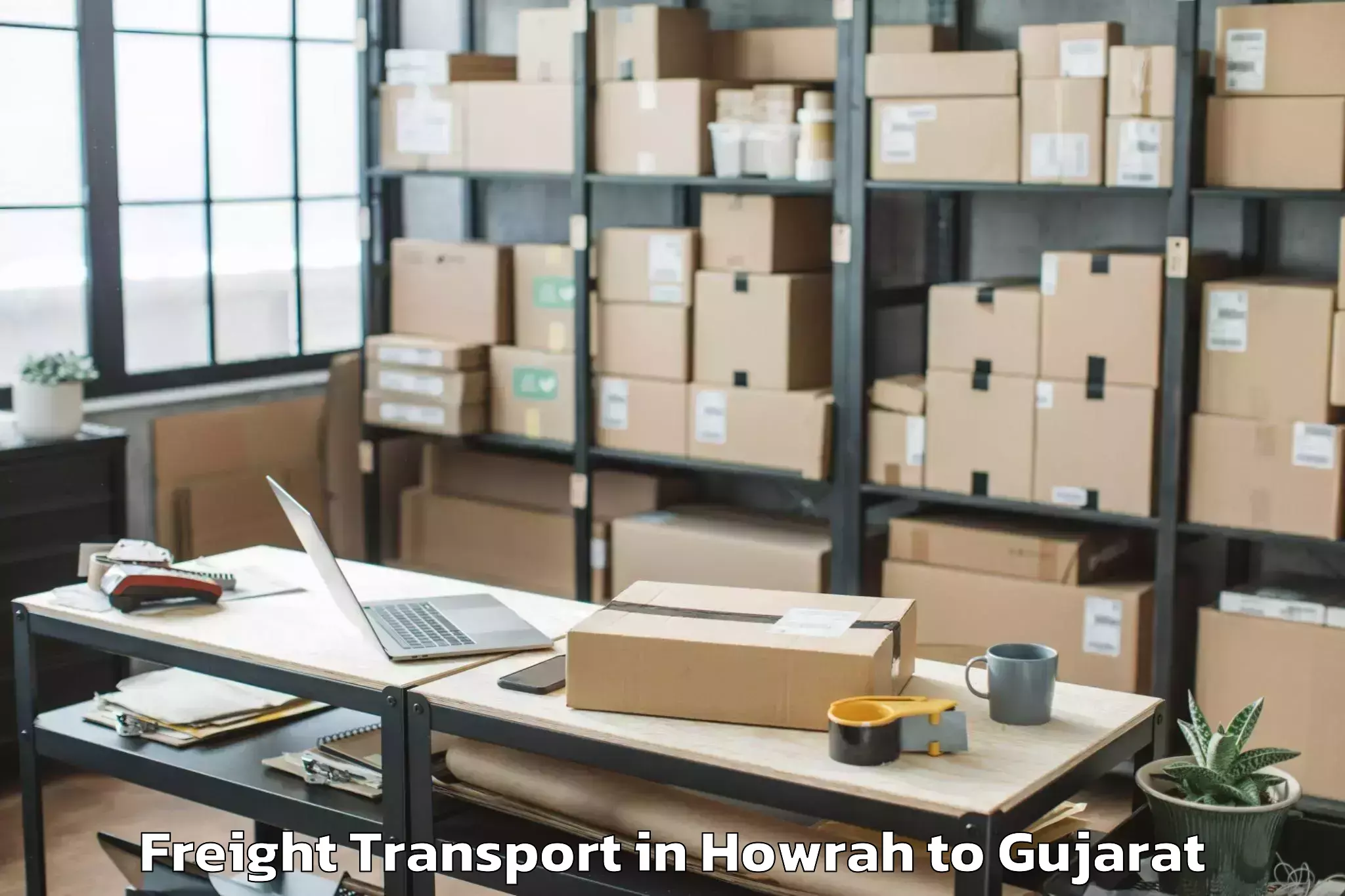 Quality Howrah to Navsari Agricultural Universit Freight Transport